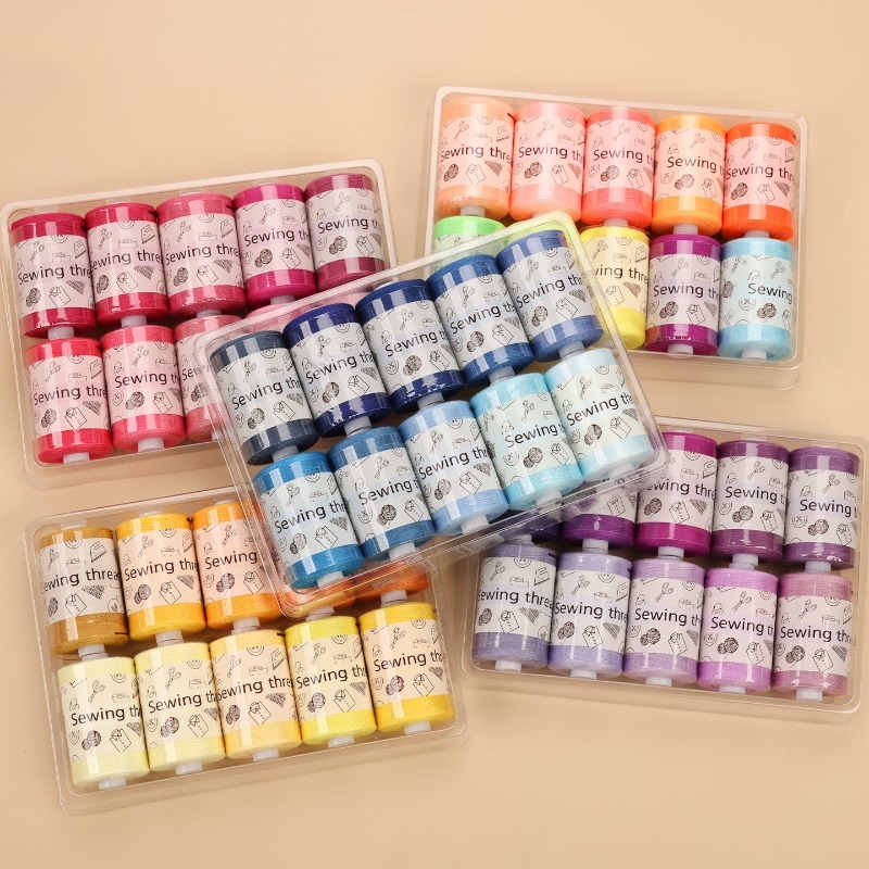 Sewing Thread Production - Набор разноцветных швейных ниток, прочные нитки,