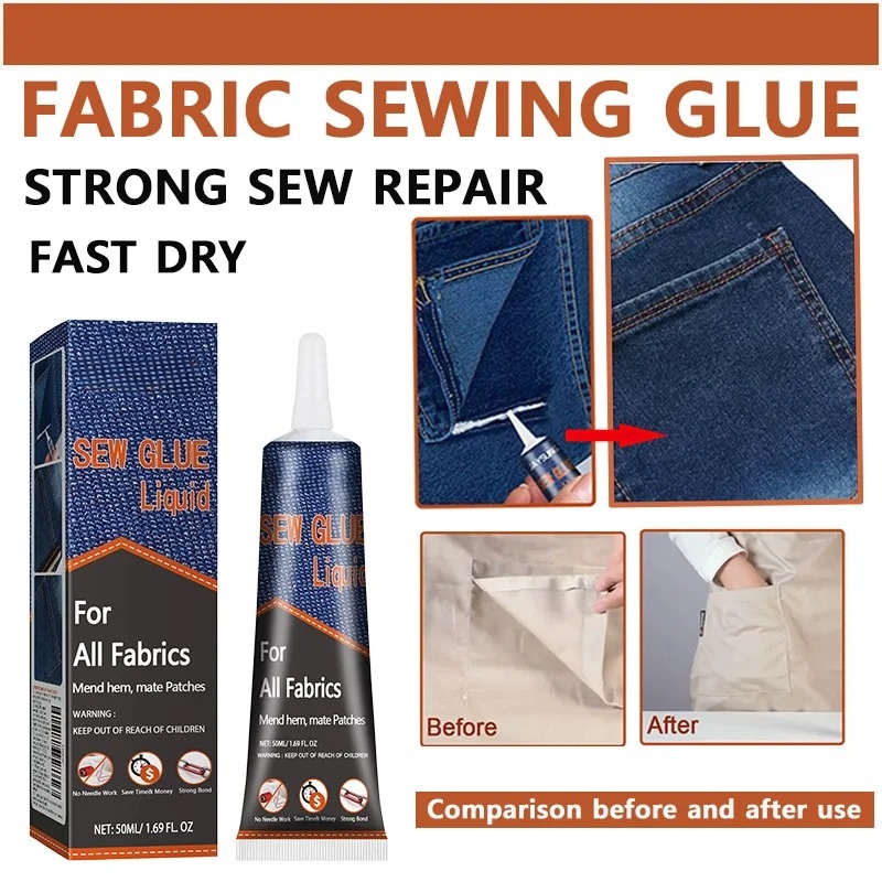 Клей для ткани 50 мл, быстросо – обзор и цена Sewing Repair