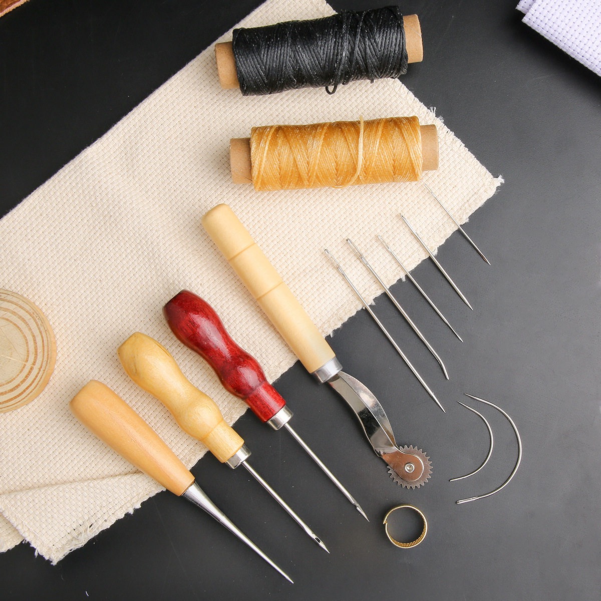 13-częściowy кожаный набор для – обзор и цена Textile Sewing Kit