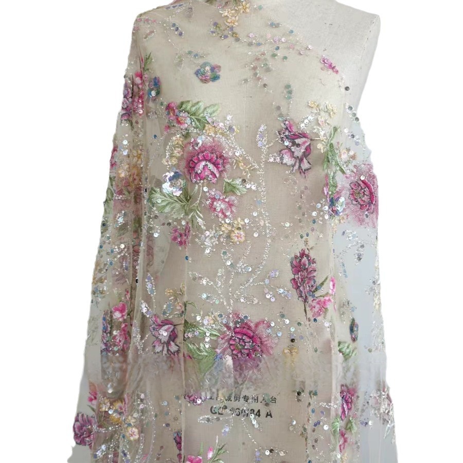 Роскошная кружевная ткань с би – обзор и цена Sewing Embroidery Fabric